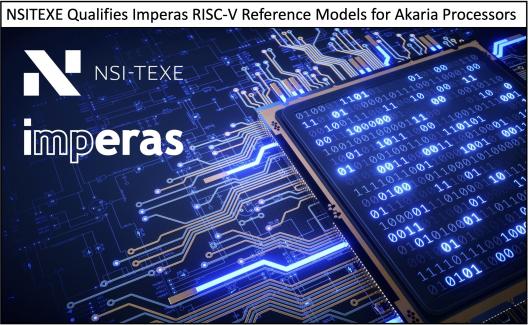 NSITEXE Qualifies Imperas RISC-V Reference Models