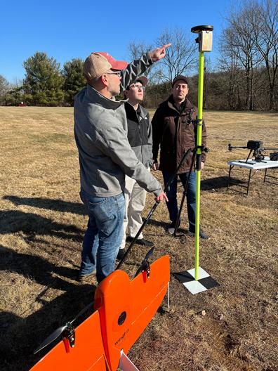 AlphaRTK Chris Kahn instructs Warren County Community College students preparing for RTK drone work.